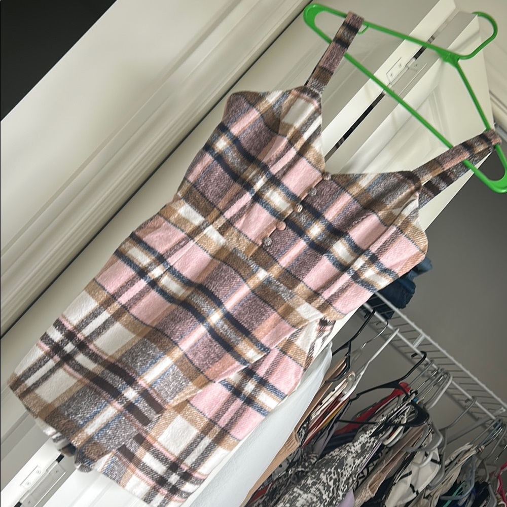 Lulus Plaid Sleeveless romper